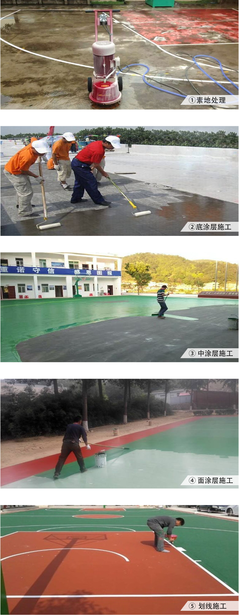 硬地丙烯酸球場(chǎng)施工流程